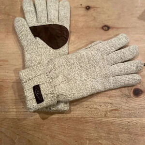 unisex Nautica XL Wool with leather patch gloves warm/winter